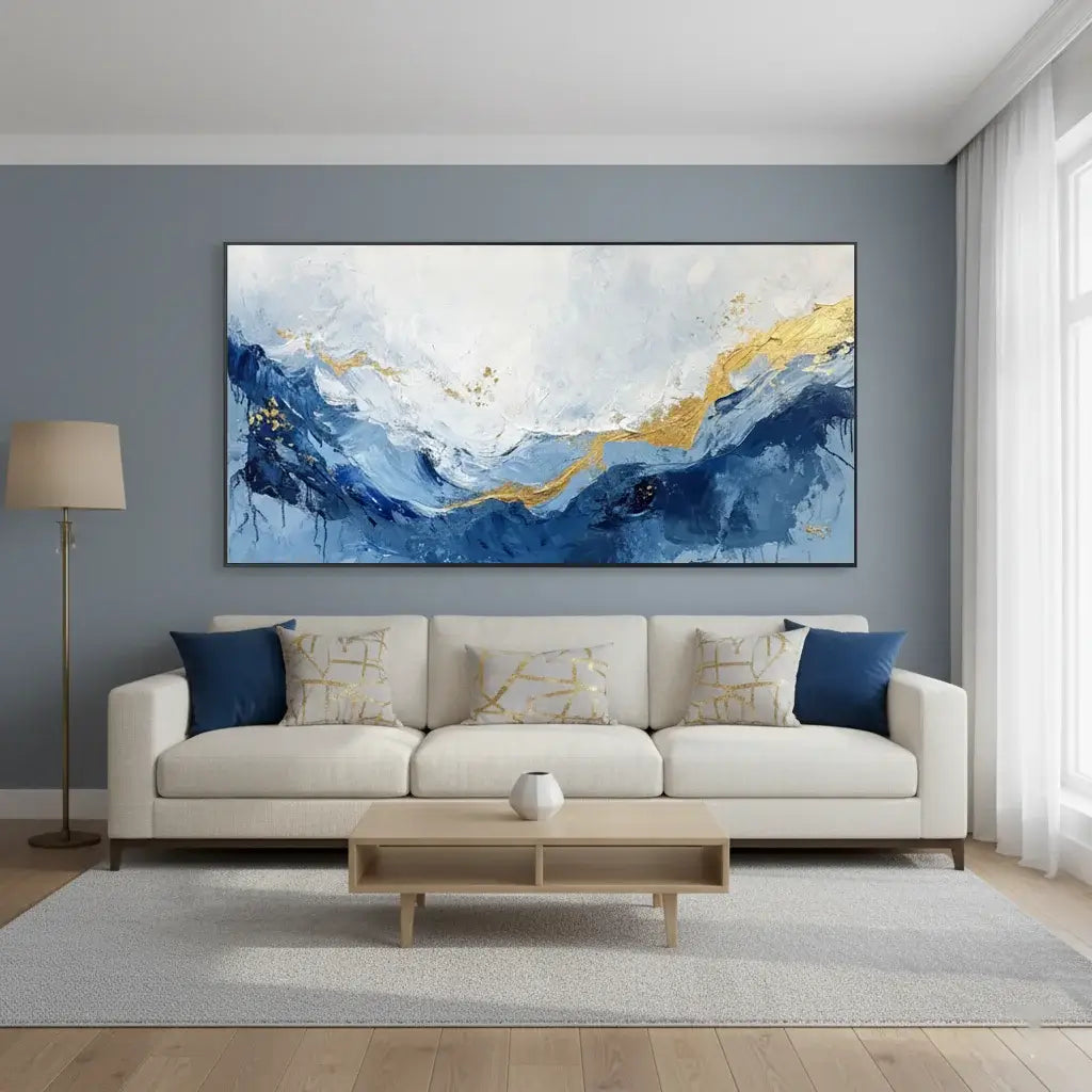 Blue Abstract Art Painting