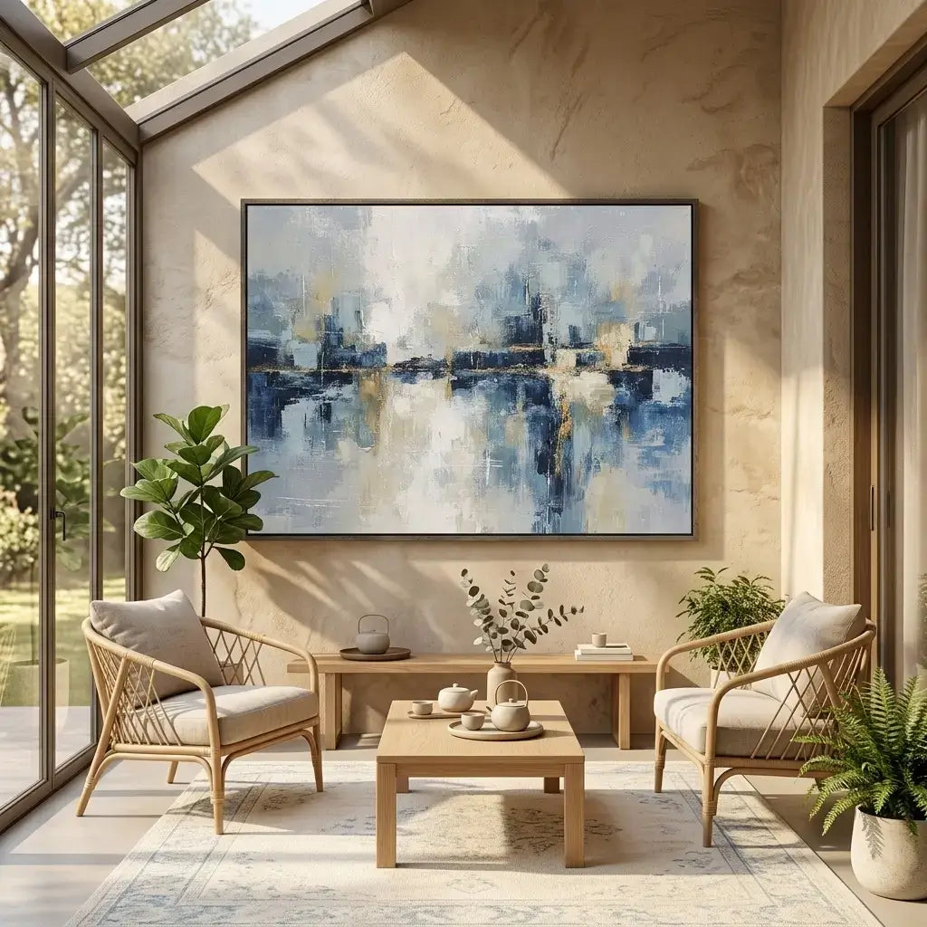 Urban Water Gleam Abstract Wall Art