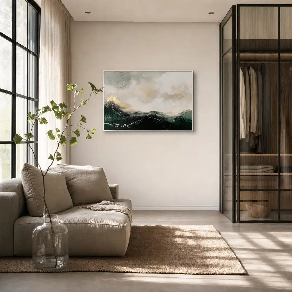 Gilded Peaks Abstract Wall Art
