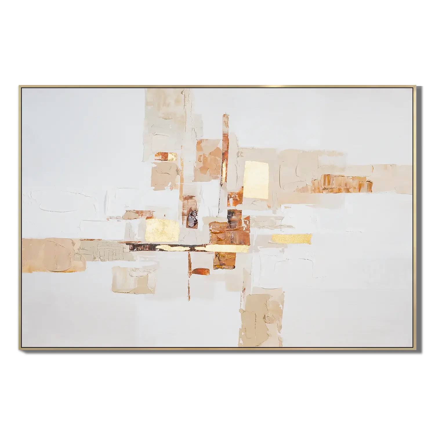 Gilded Polished Facets Abstract Wall Art