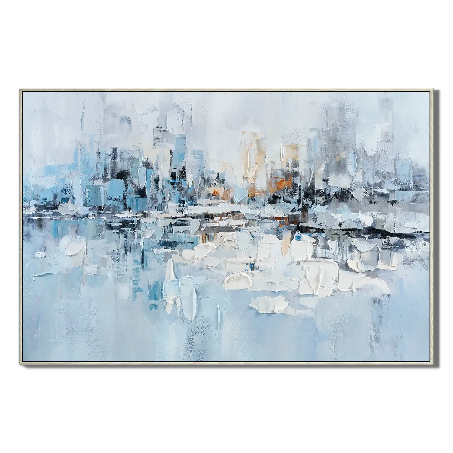 Urban Water Reflection Abstract Wall Art