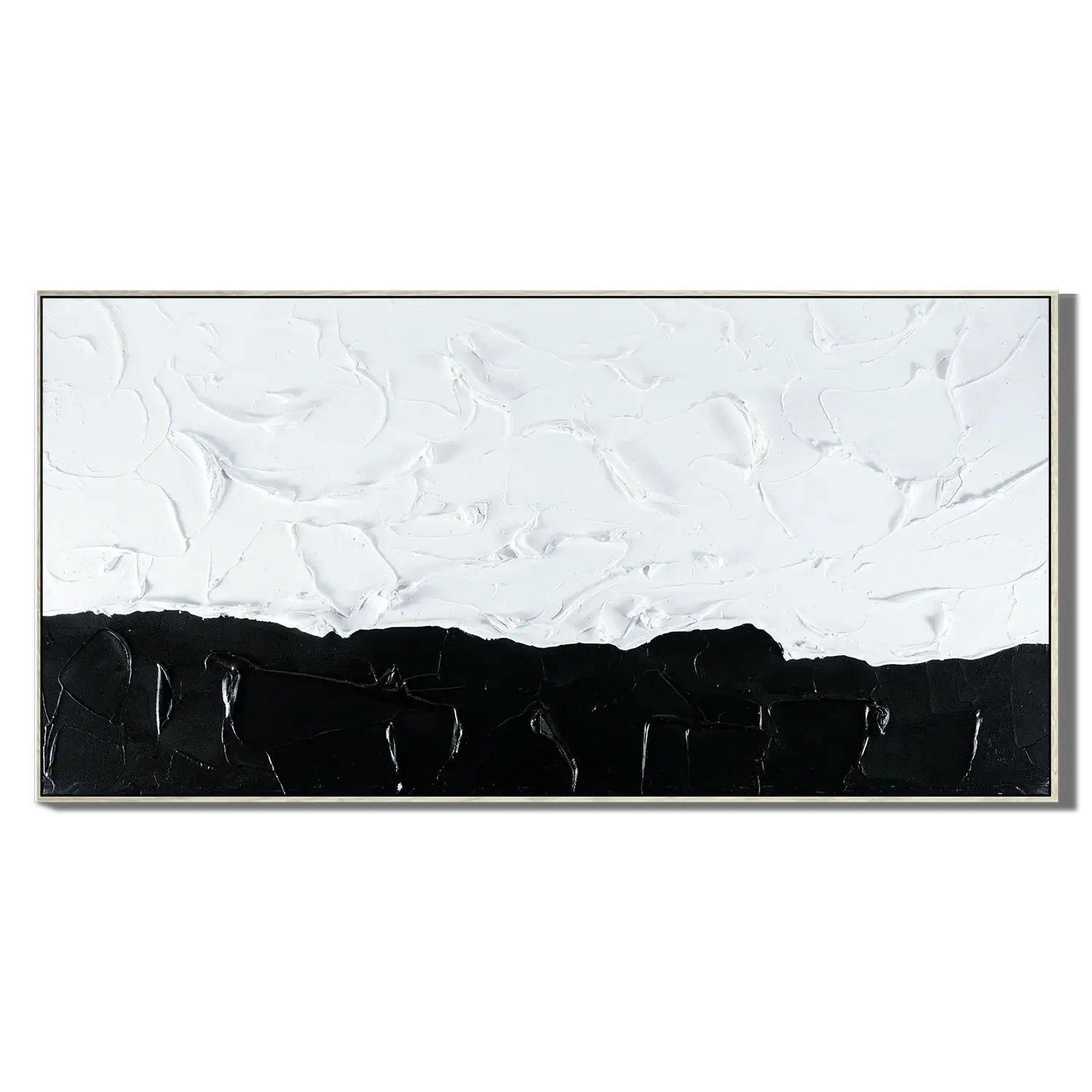 Ebony Frosty Ridge Abstract Wall Art