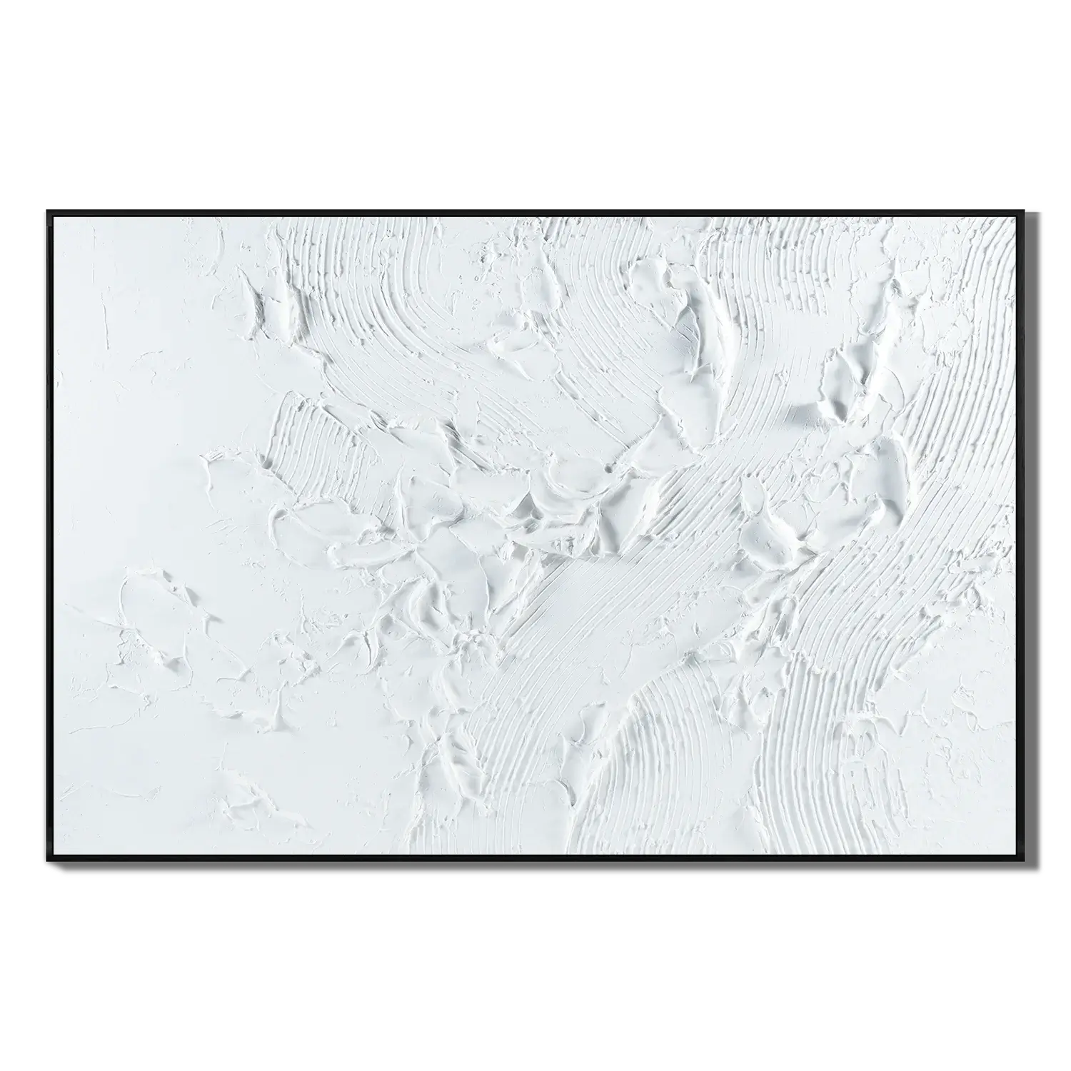 White Fluid Shapes Abstract Wall Art