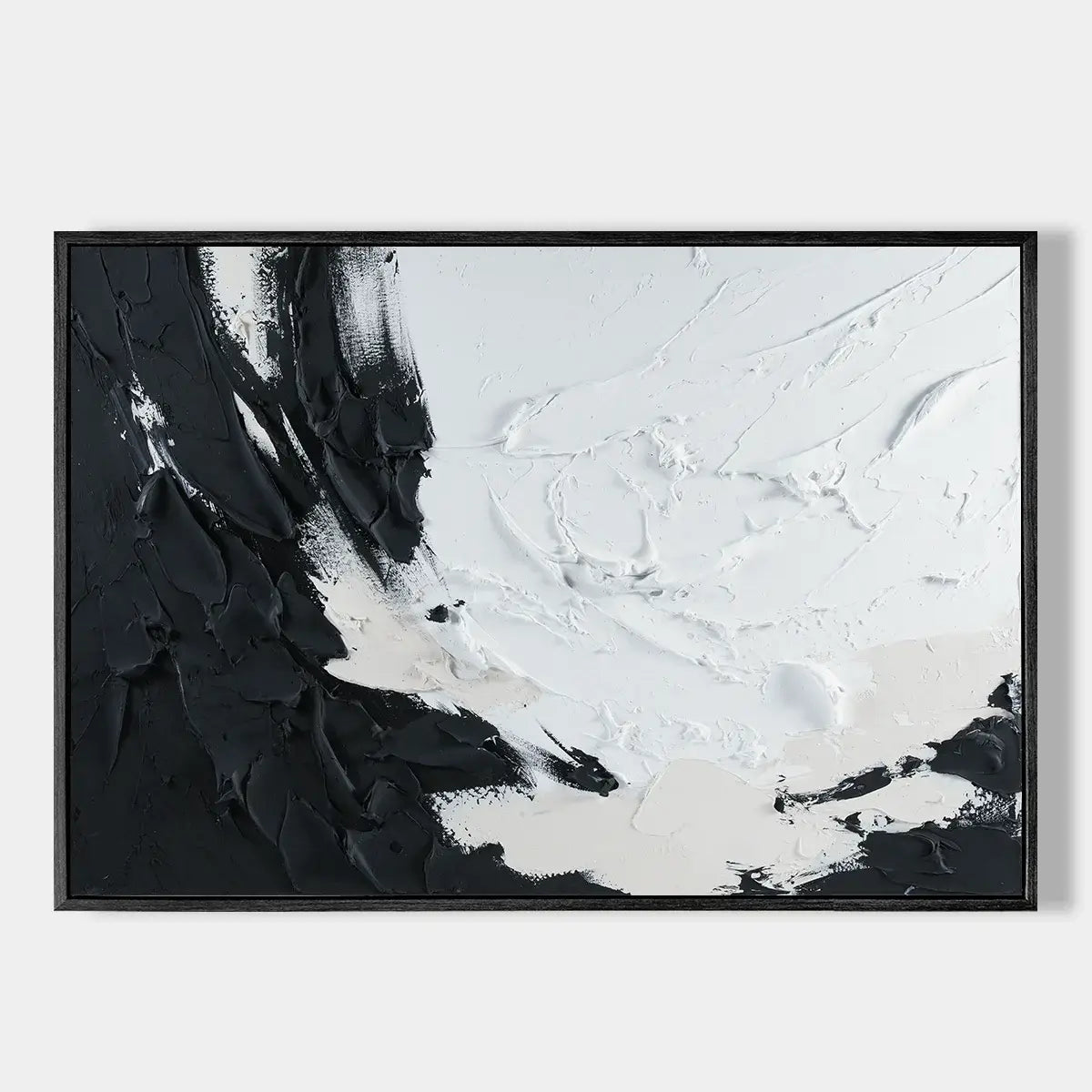 Black and White Abstract Painting #CXH044