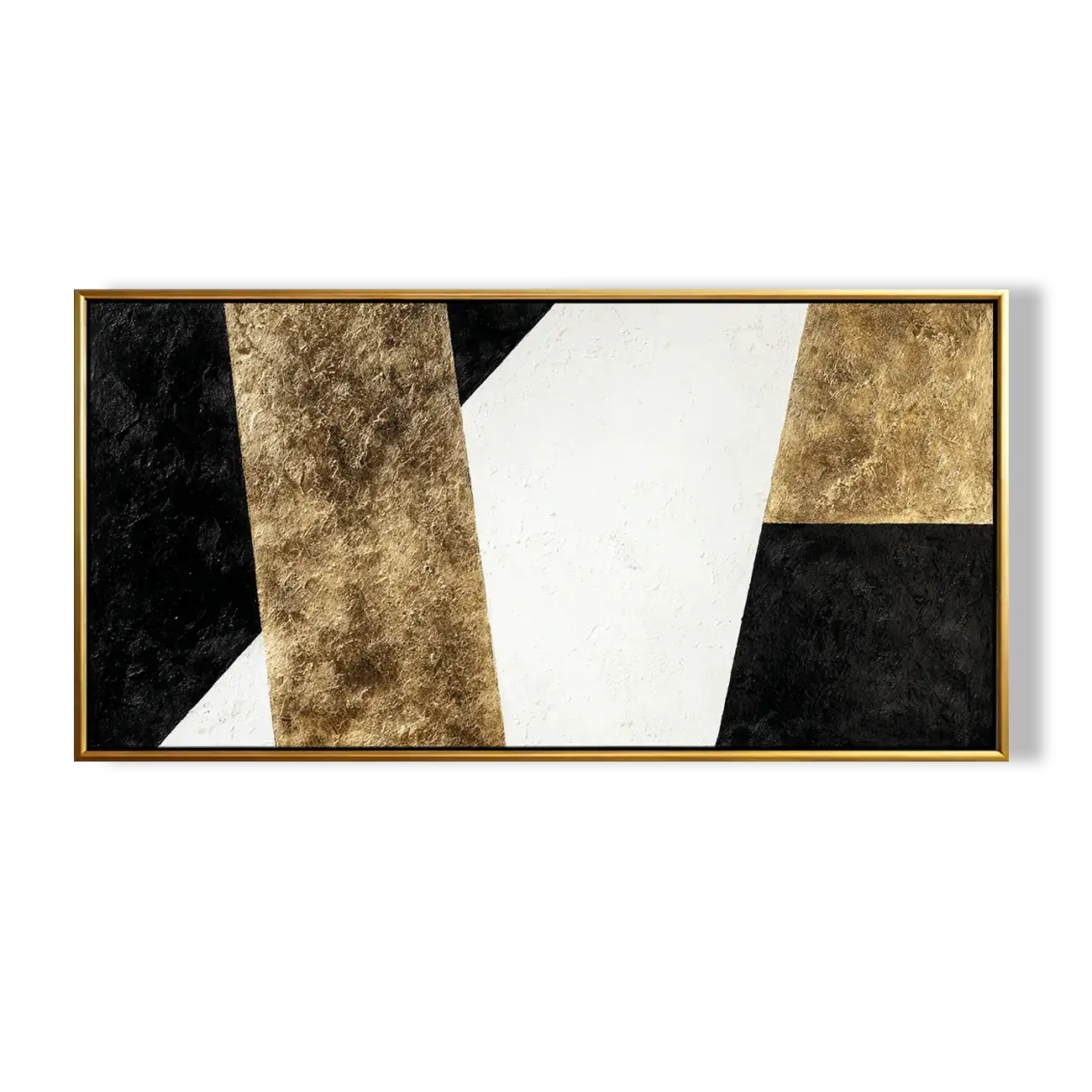 Black and Gold Abstract Art #CXH058