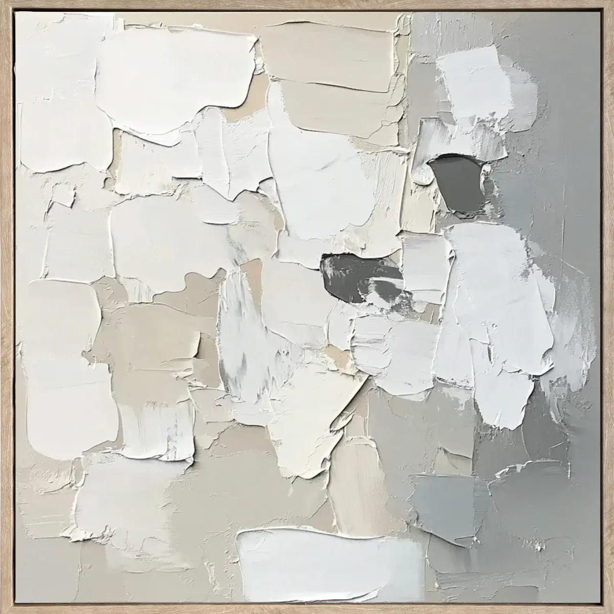 Muted Stone Layers Abstract Wall Art
