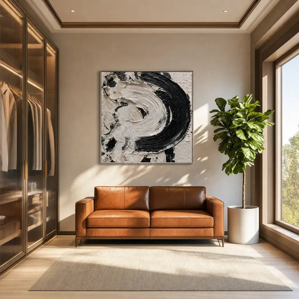 Ebony Swirl Abstract Wall Art