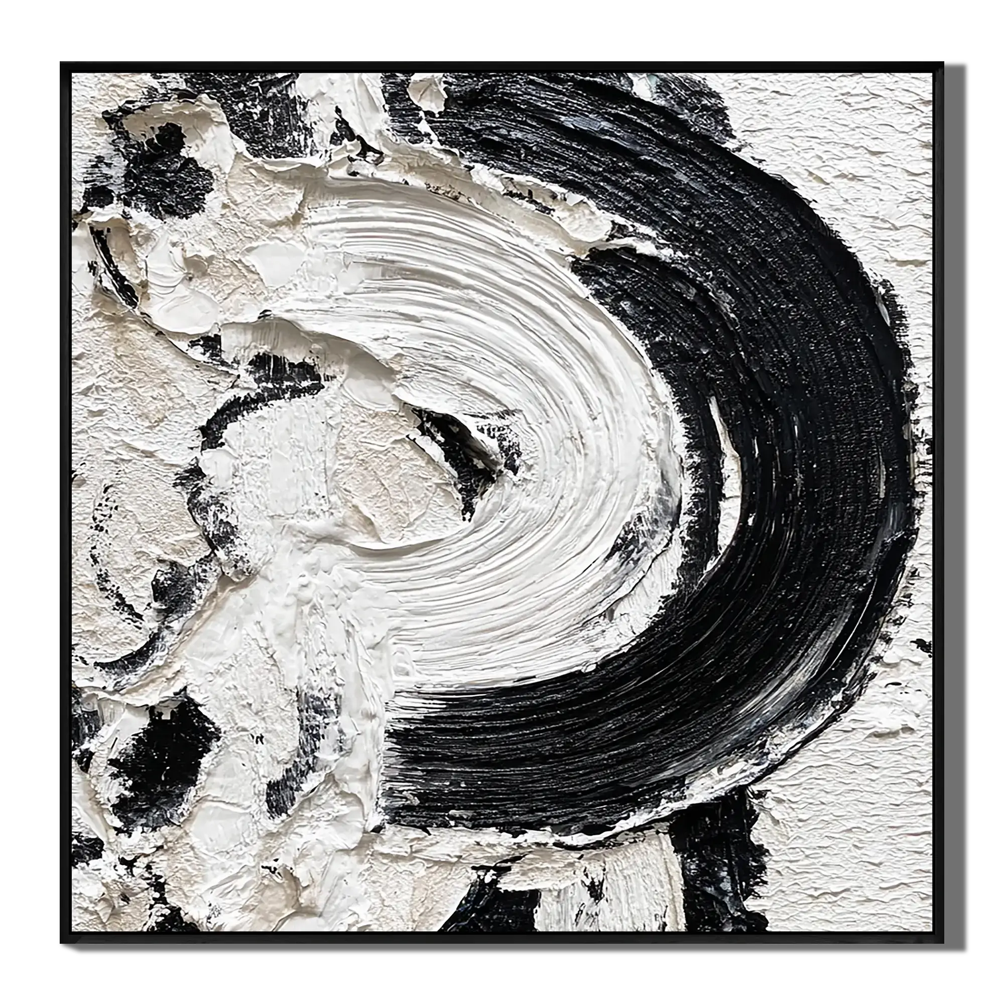 Ebony Swirl Abstract Wall Art