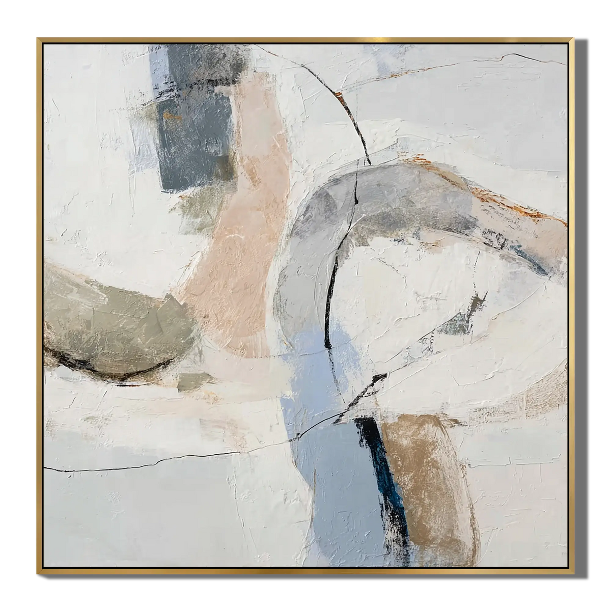Pale Sediments Abstract Wall Art