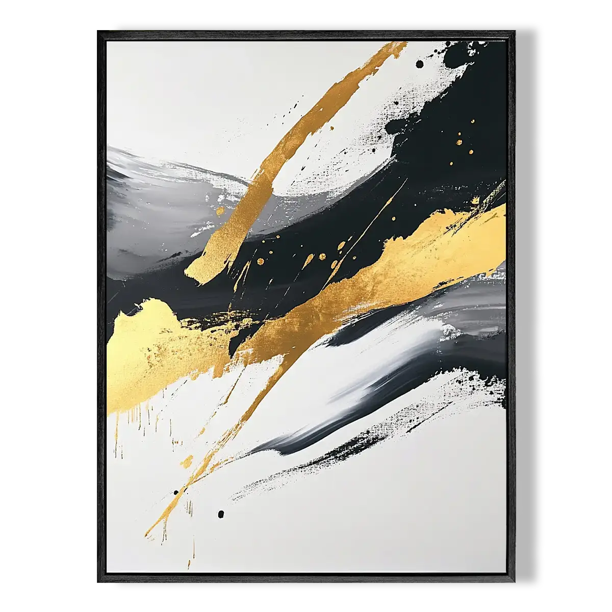 Paint Abstract Canvas Gold #CXV002