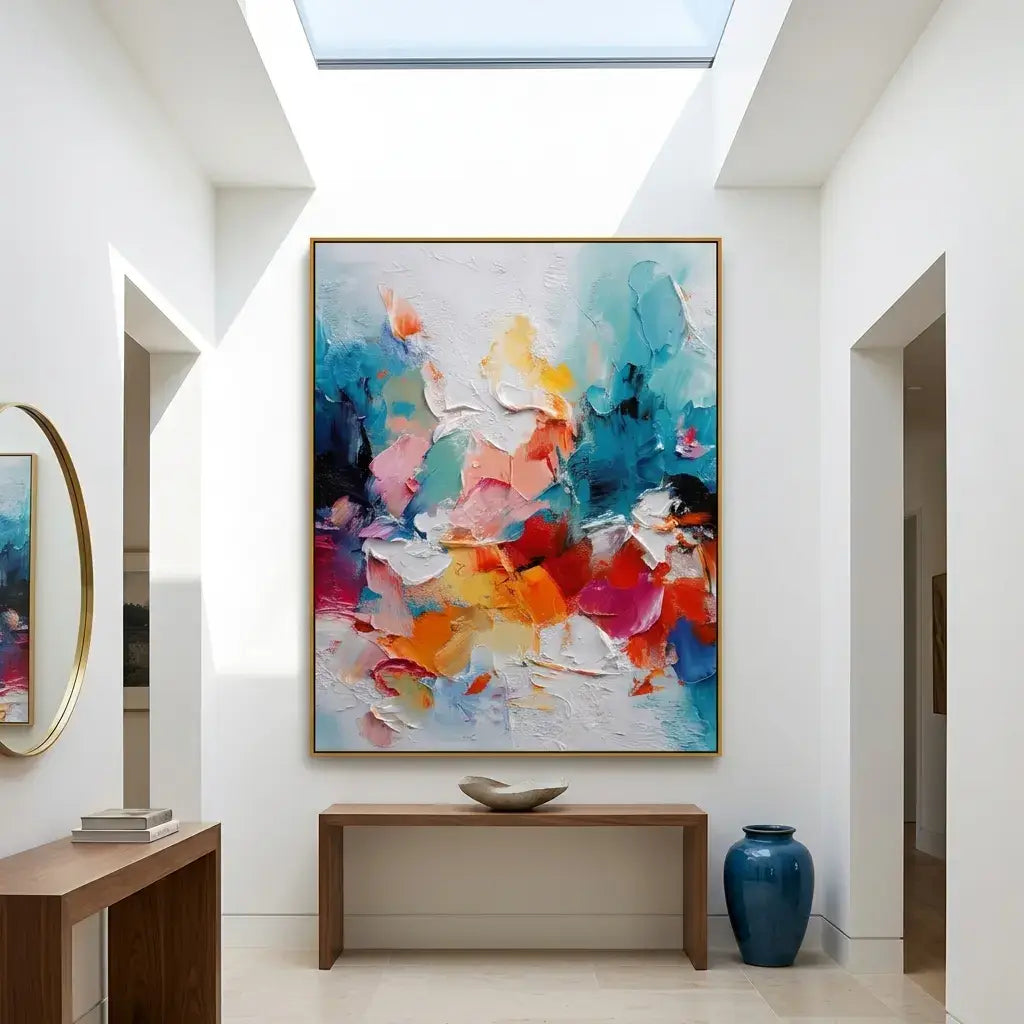 Vibrant Bloom Shapes Abstract Wall Art