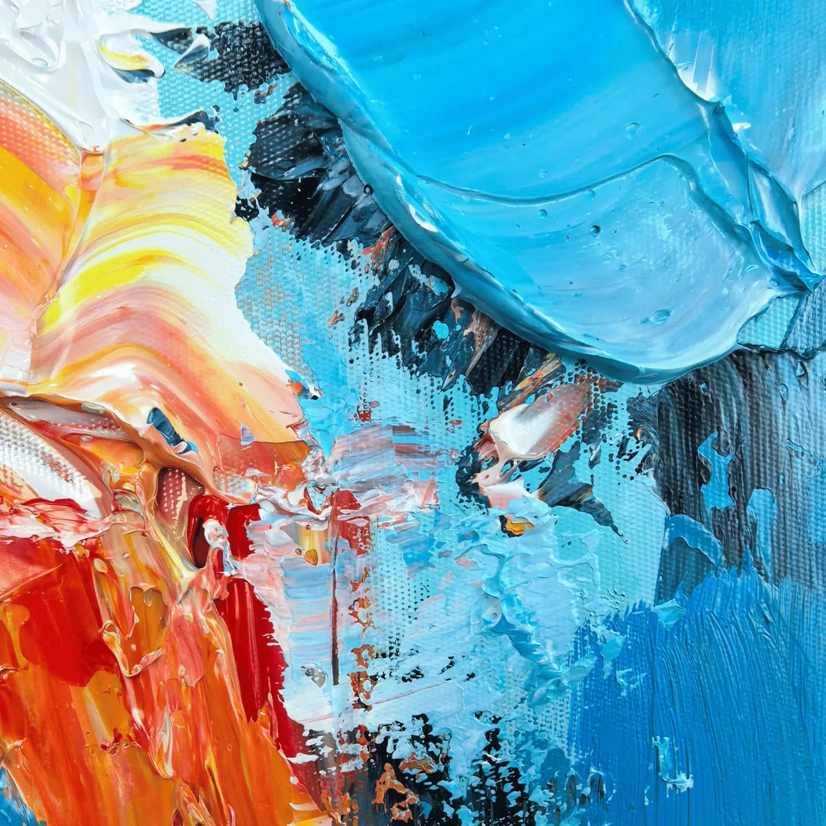 Vibrant Bloom Shapes Abstract Wall Art