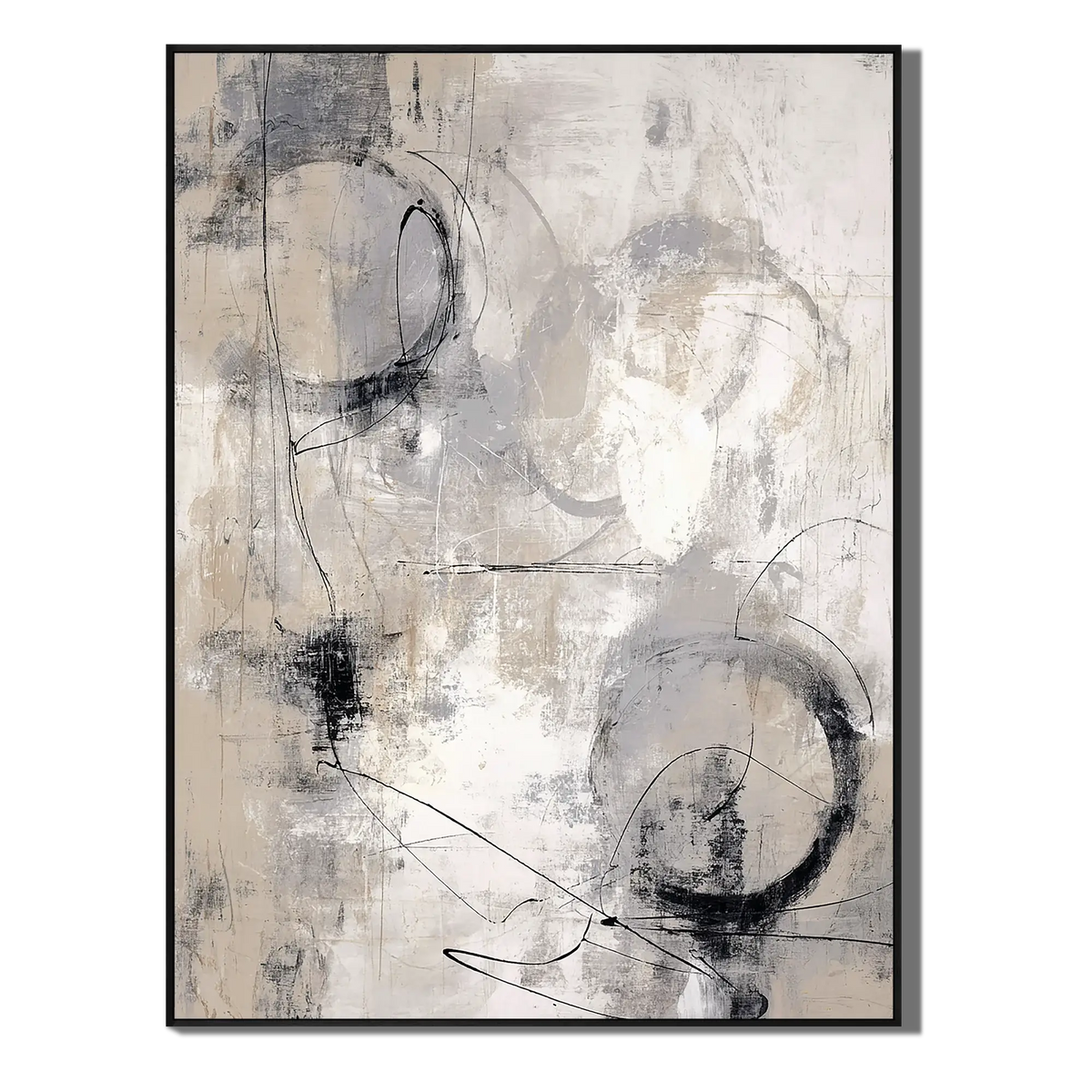 Ash Rings Abstract Wall Art