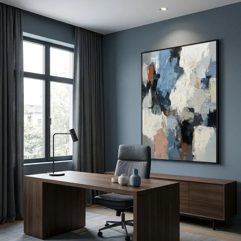 Azure Spark Shards Abstract Wall Art
