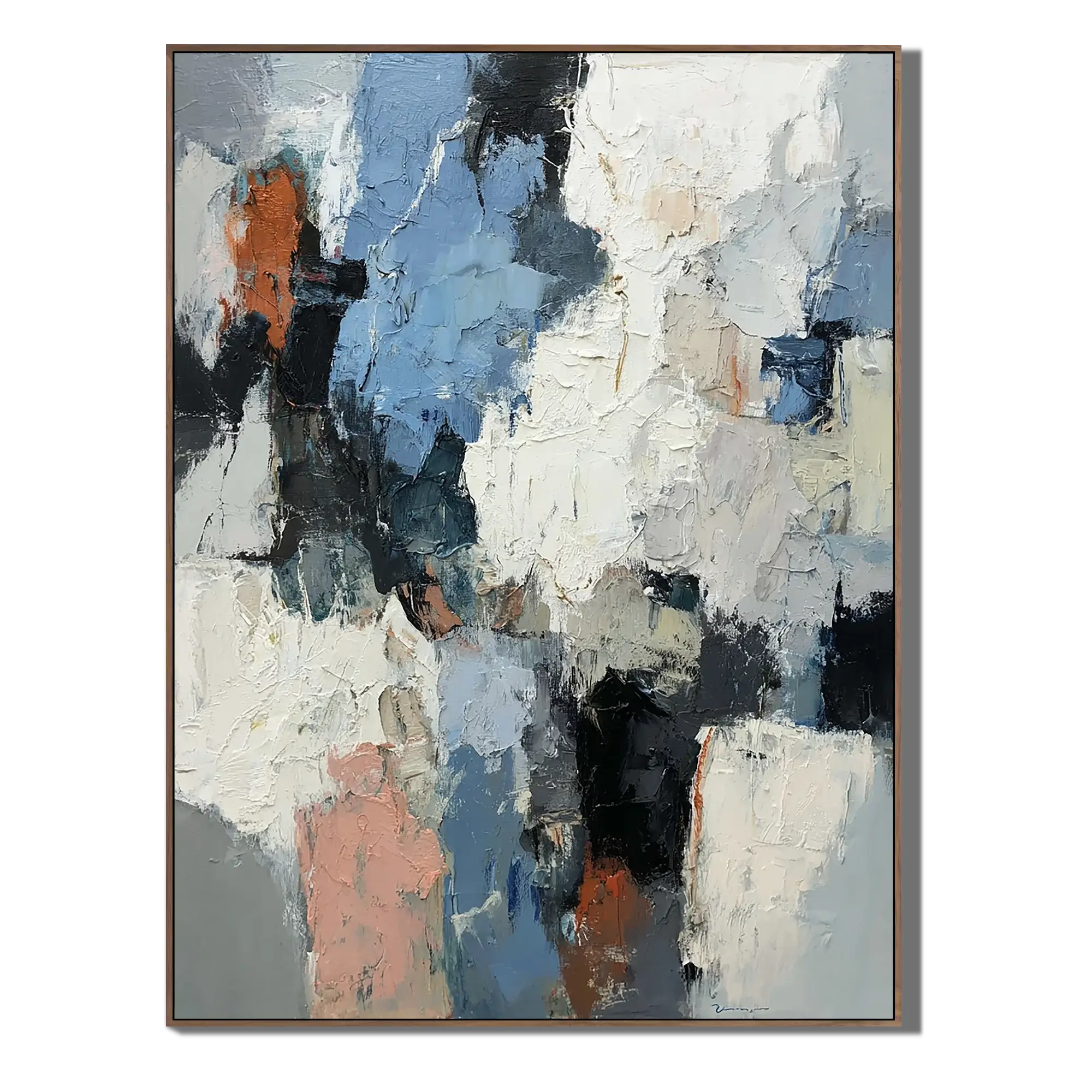 Azure Spark Shards Abstract Wall Art