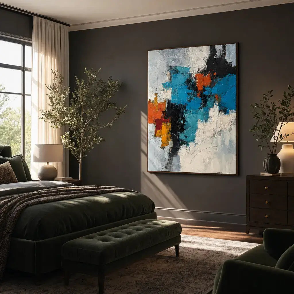 Azure Current Abstract Wall Art