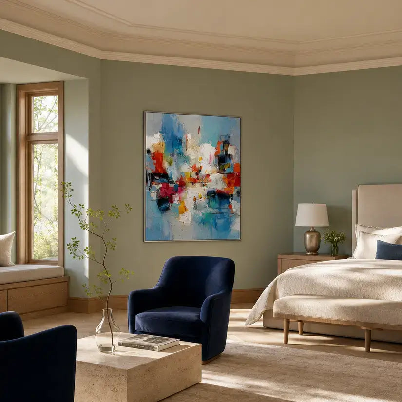 Dynamic City Shapes Abstract Wall Art