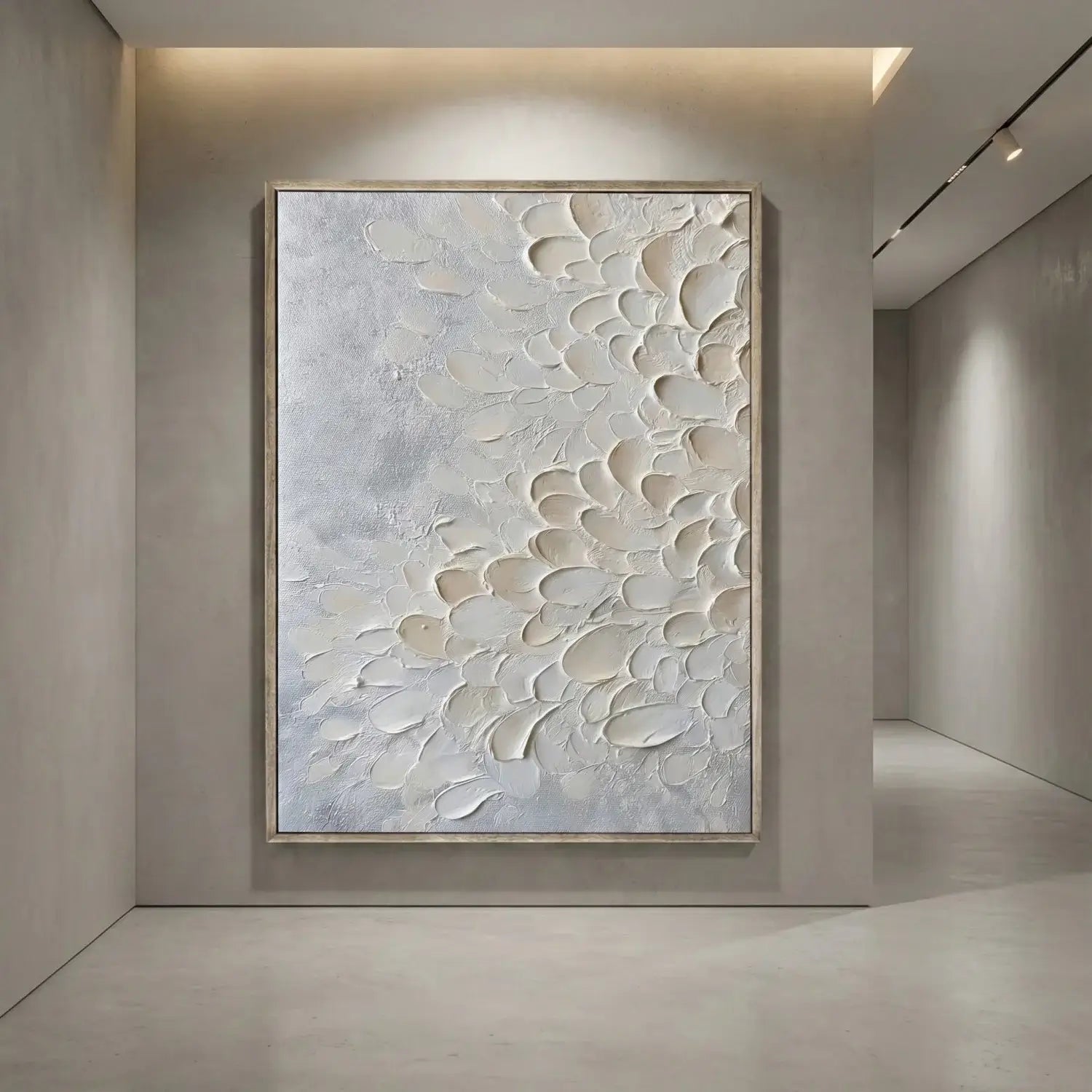 Abstract wall art in a modern interior setting