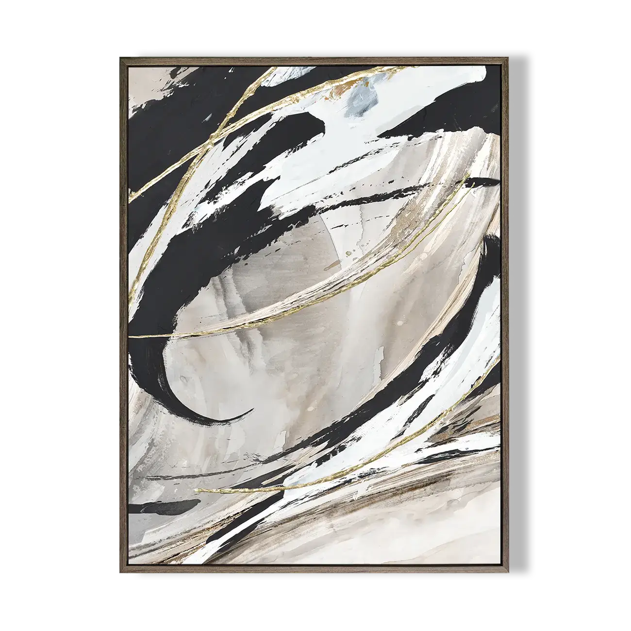 Black Gold Minimalist Painting #CXV050