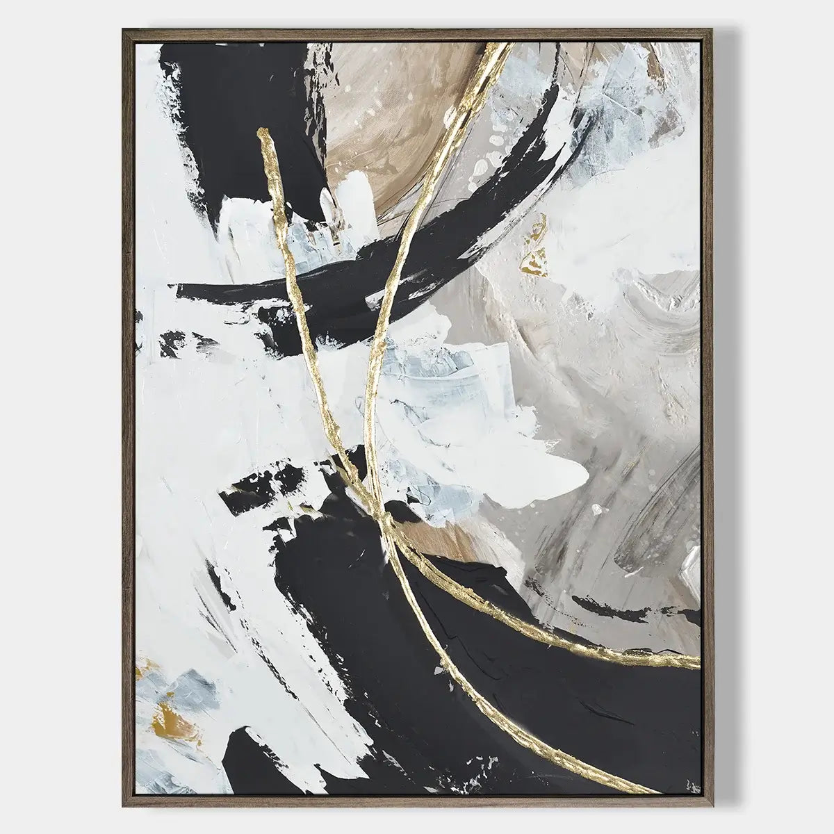 Black Gold Minimalist Painting #CXV051