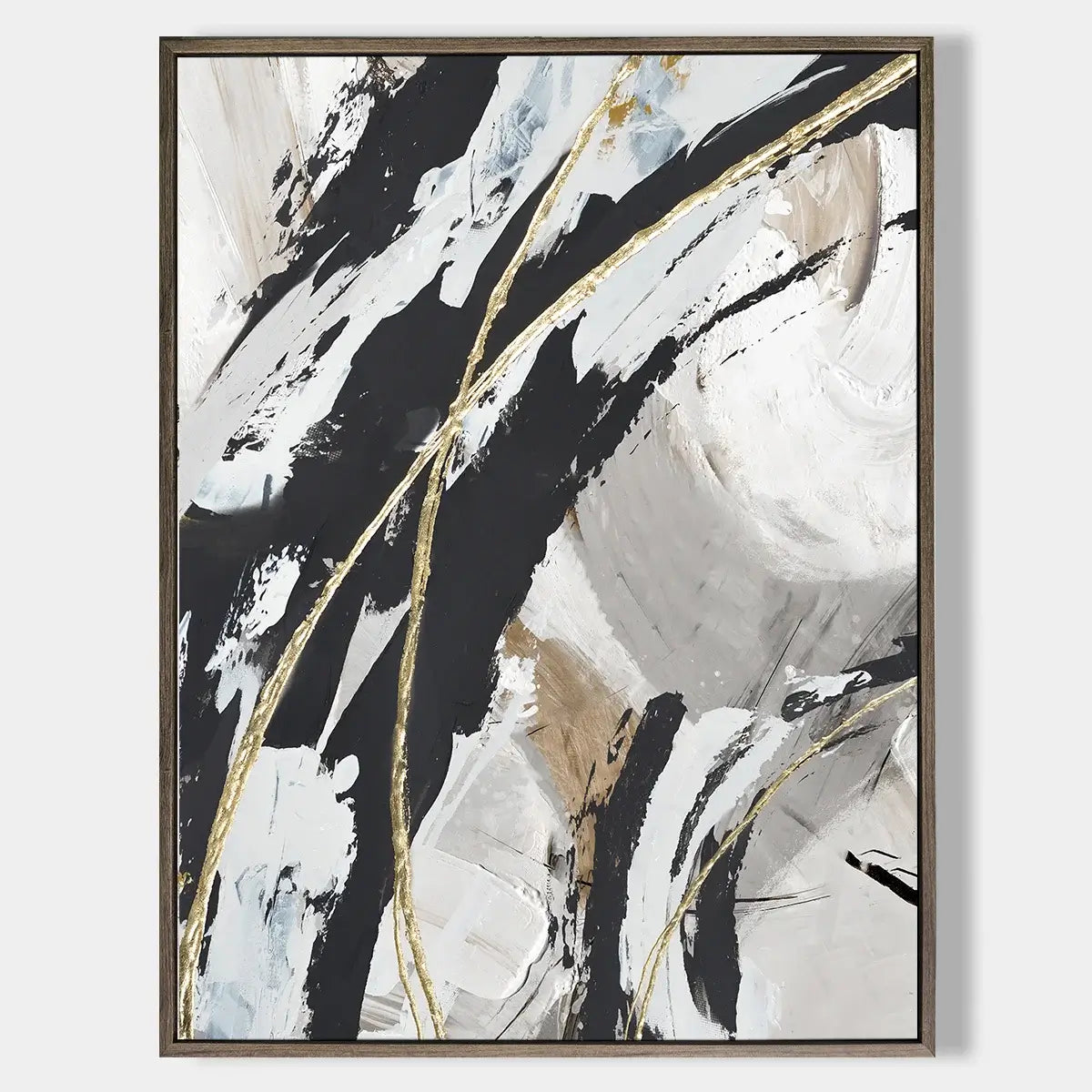 Black Gold Minimalist Painting #CXV052