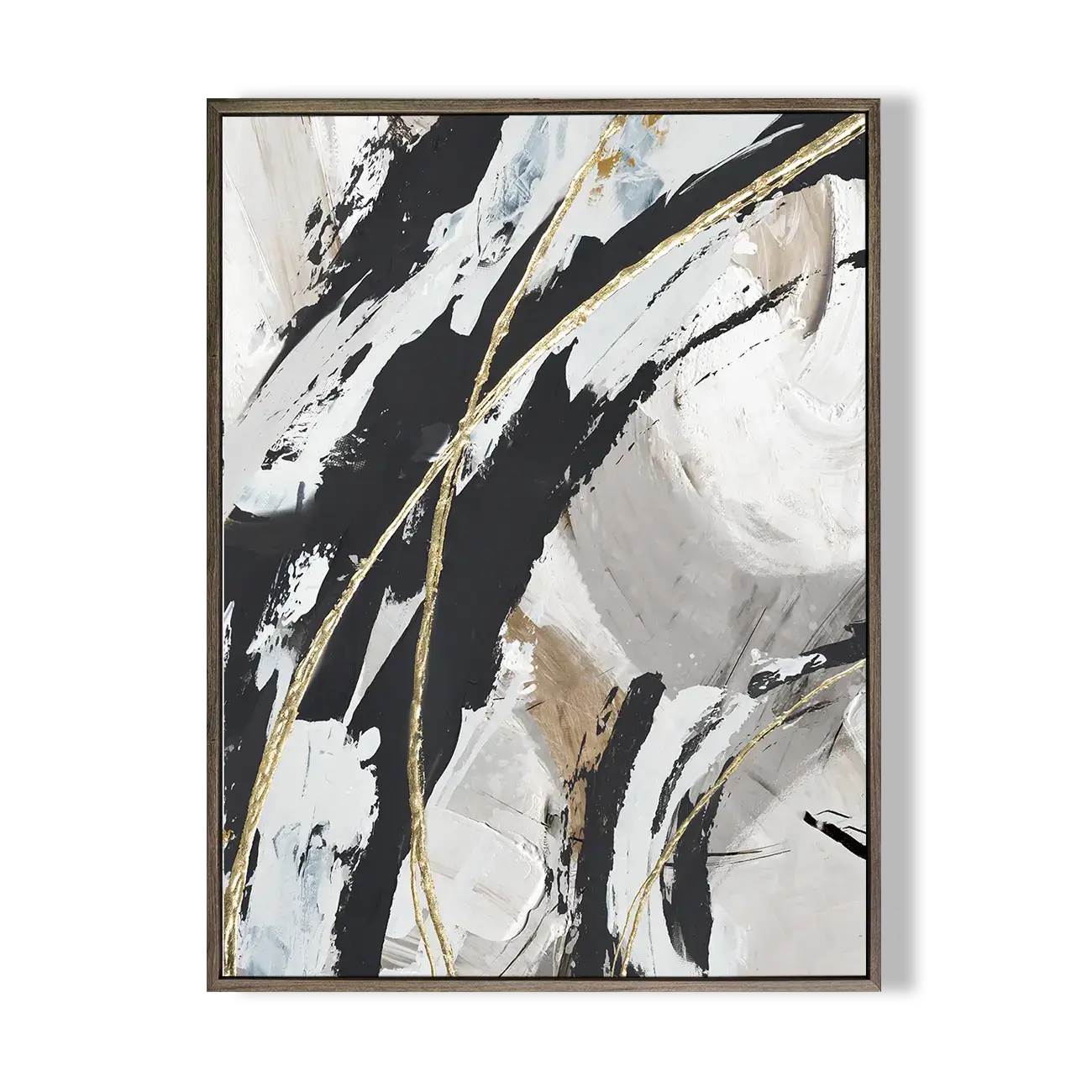 Black Gold Minimalist Painting #CXV052