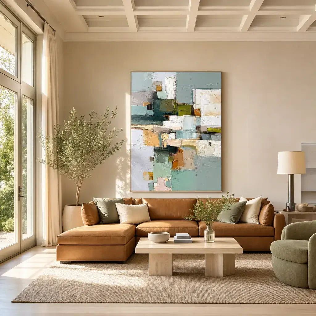 Color Block Shapes Abstract Wall Art