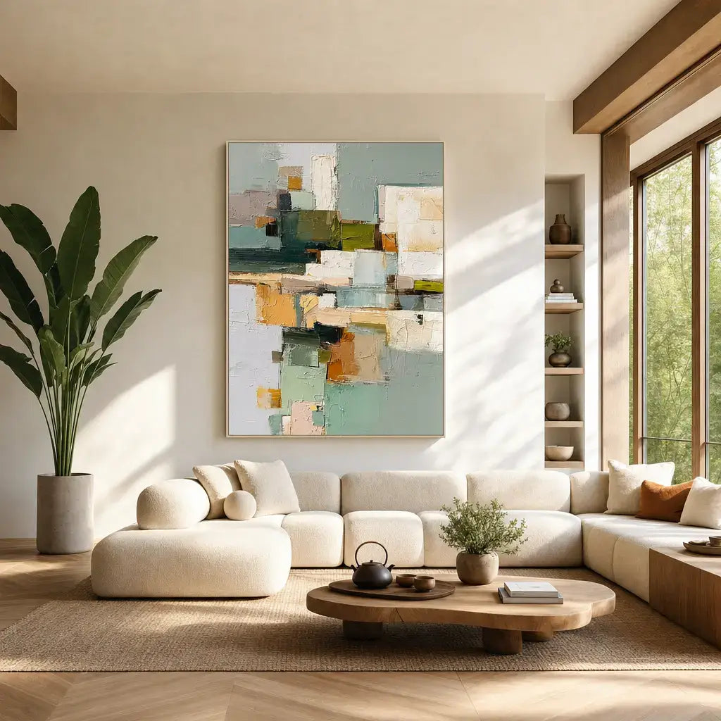 Color Block Shapes Abstract Wall Art
