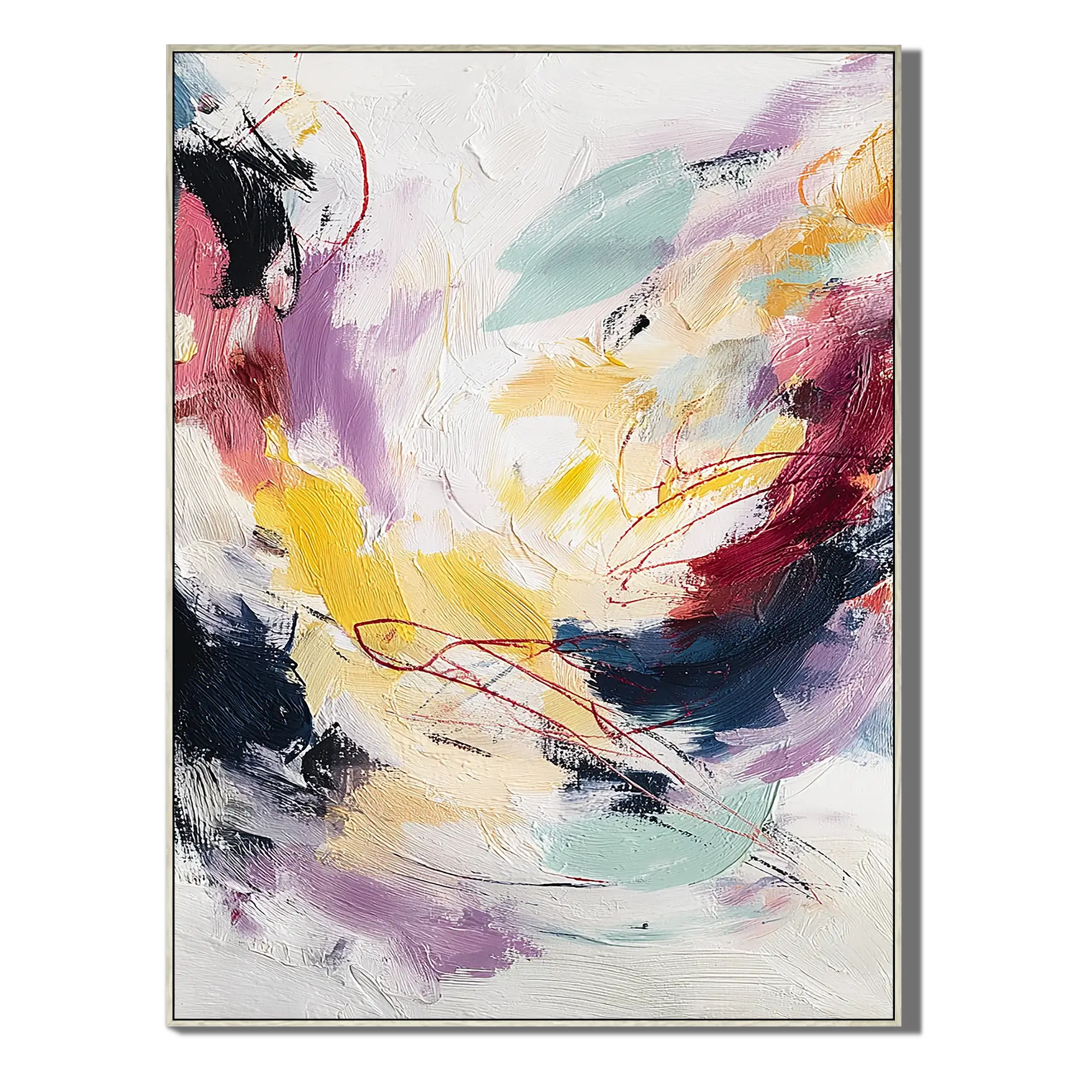 Soft Color Swirl Abstract Wall Art