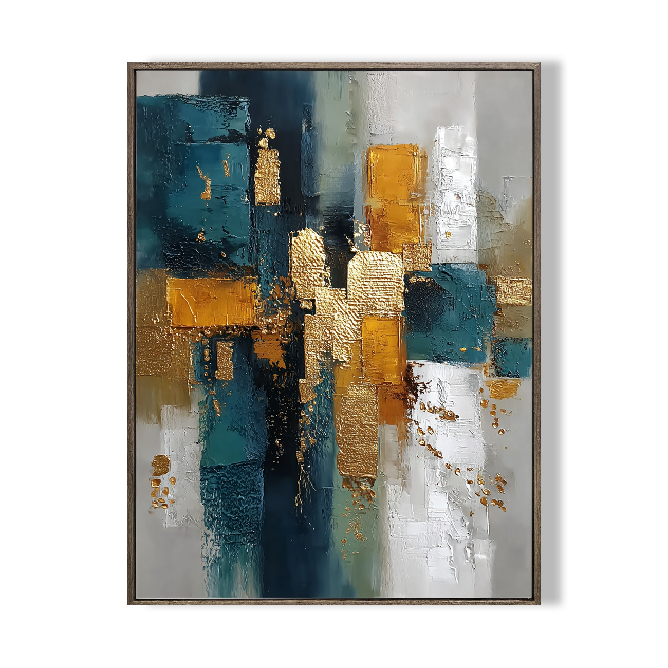 Golden Abstract Oil Painting #CXV079
