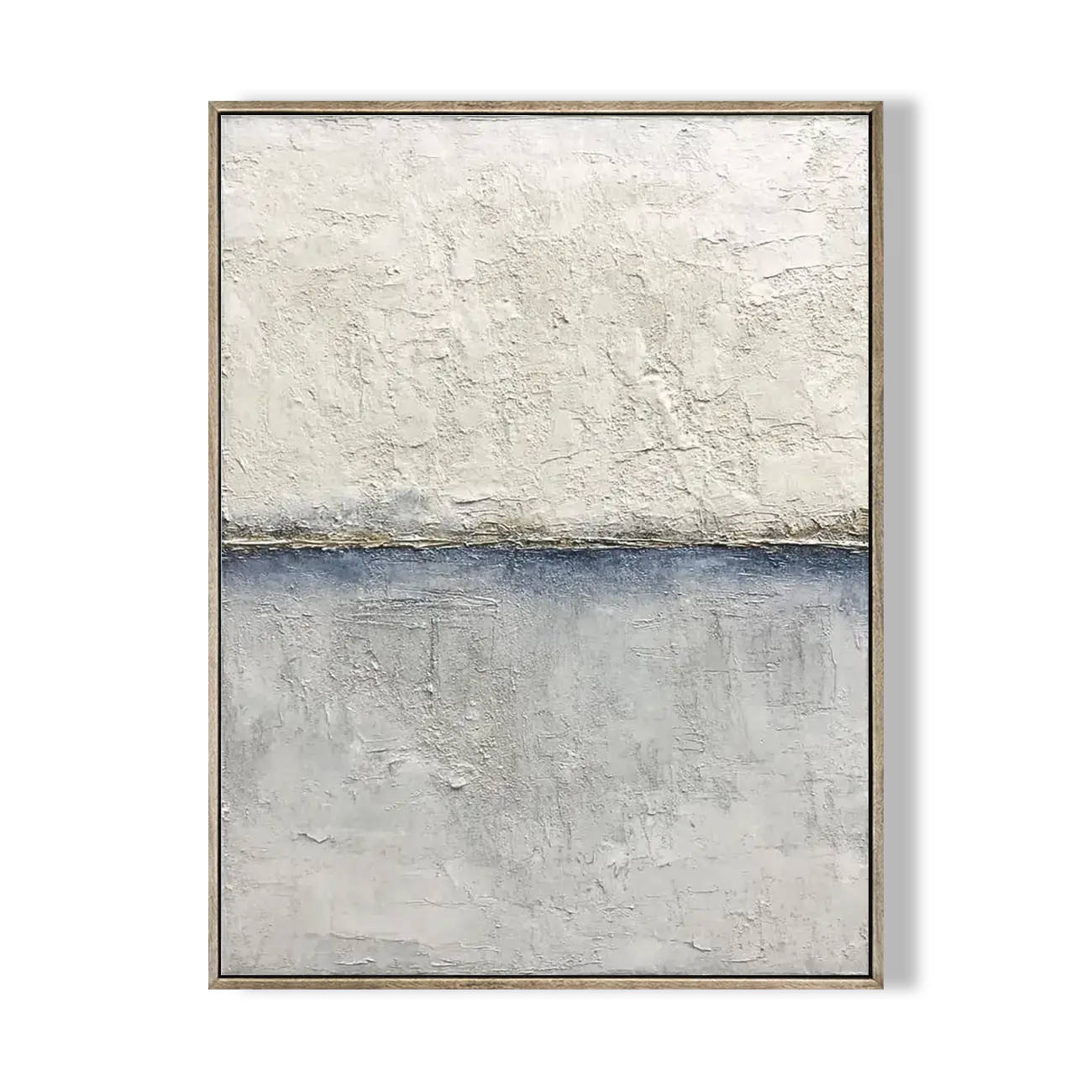 Minimalist Blue Horizon Textured Canvas #CXV081