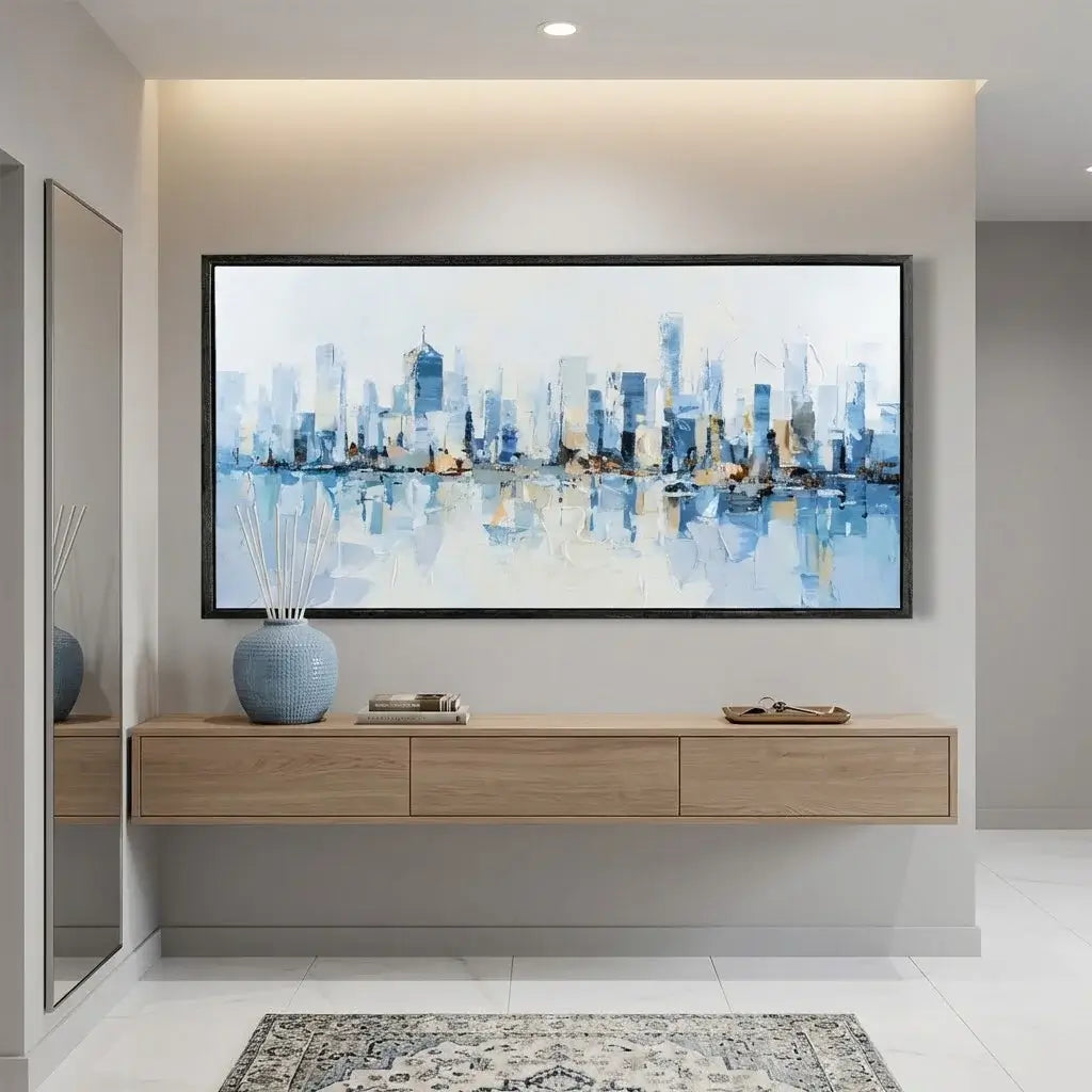 City Reflections Landscape Painting