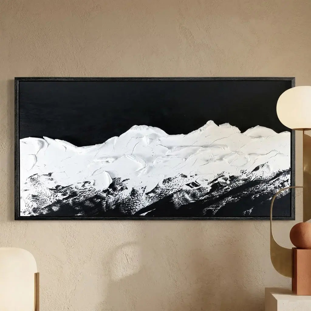 Snowy Peaks Landscape Painting