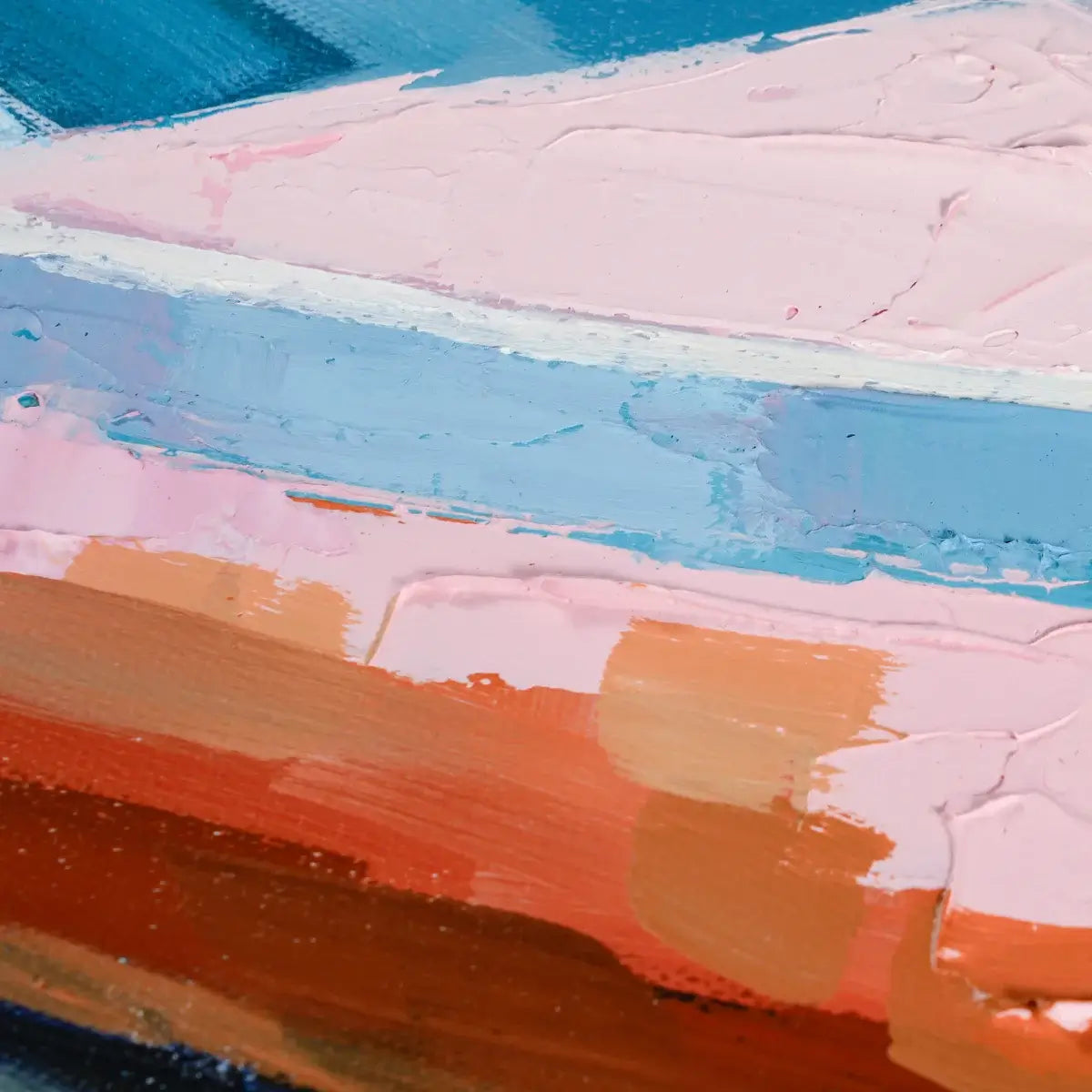 Boat in the Clear Water Painting #FJS002