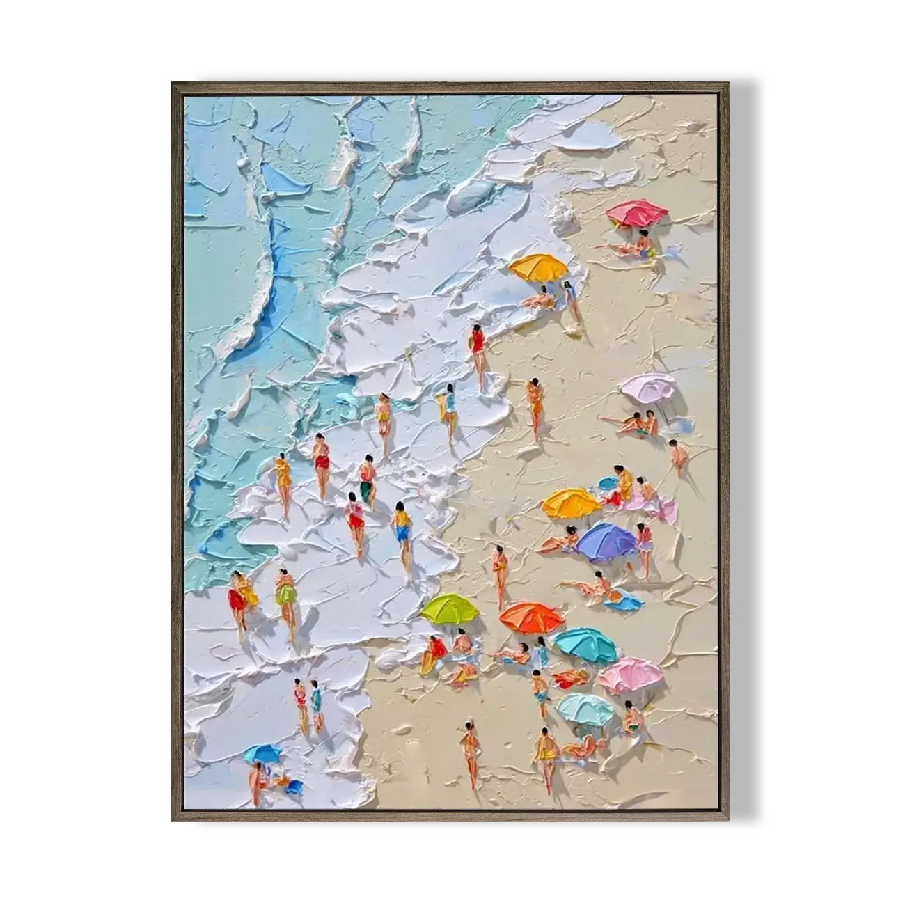 Ocean Abstract Textured Wall Art #FJV006