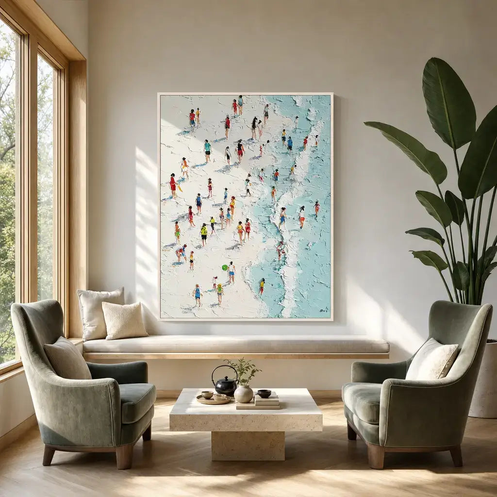 Shoreline Figures Ocean Wall Art