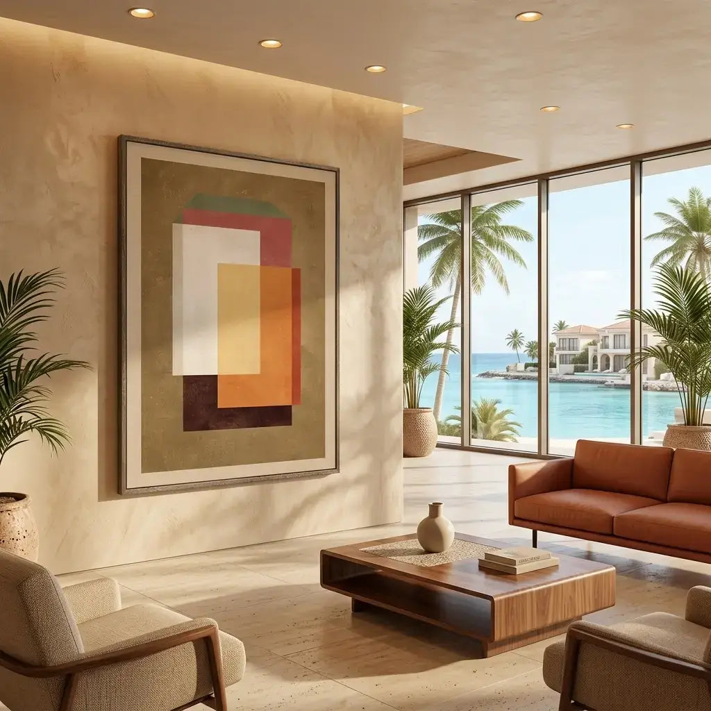 Gilded Earth Stack Abstract Wall Art