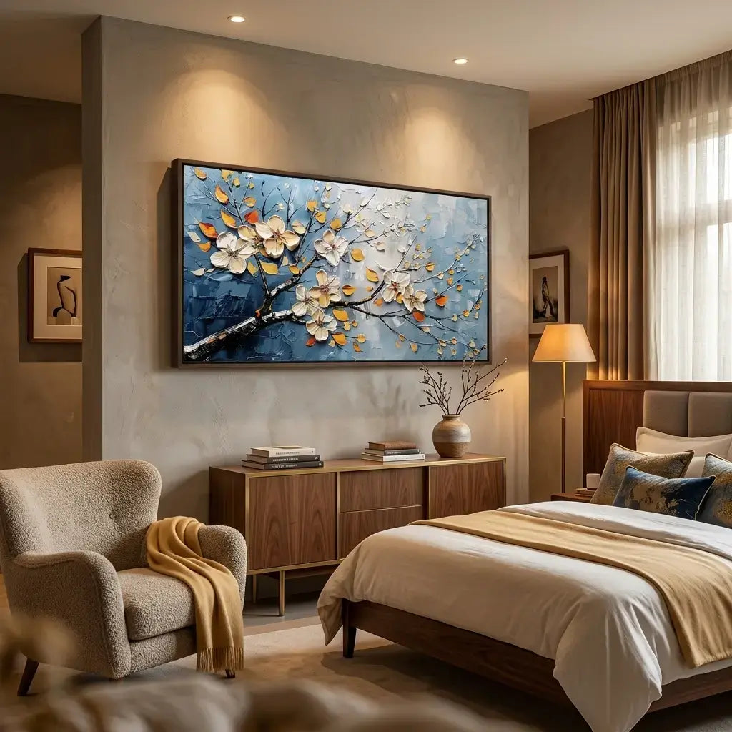 Golden Impasto Wall Art #HHH028