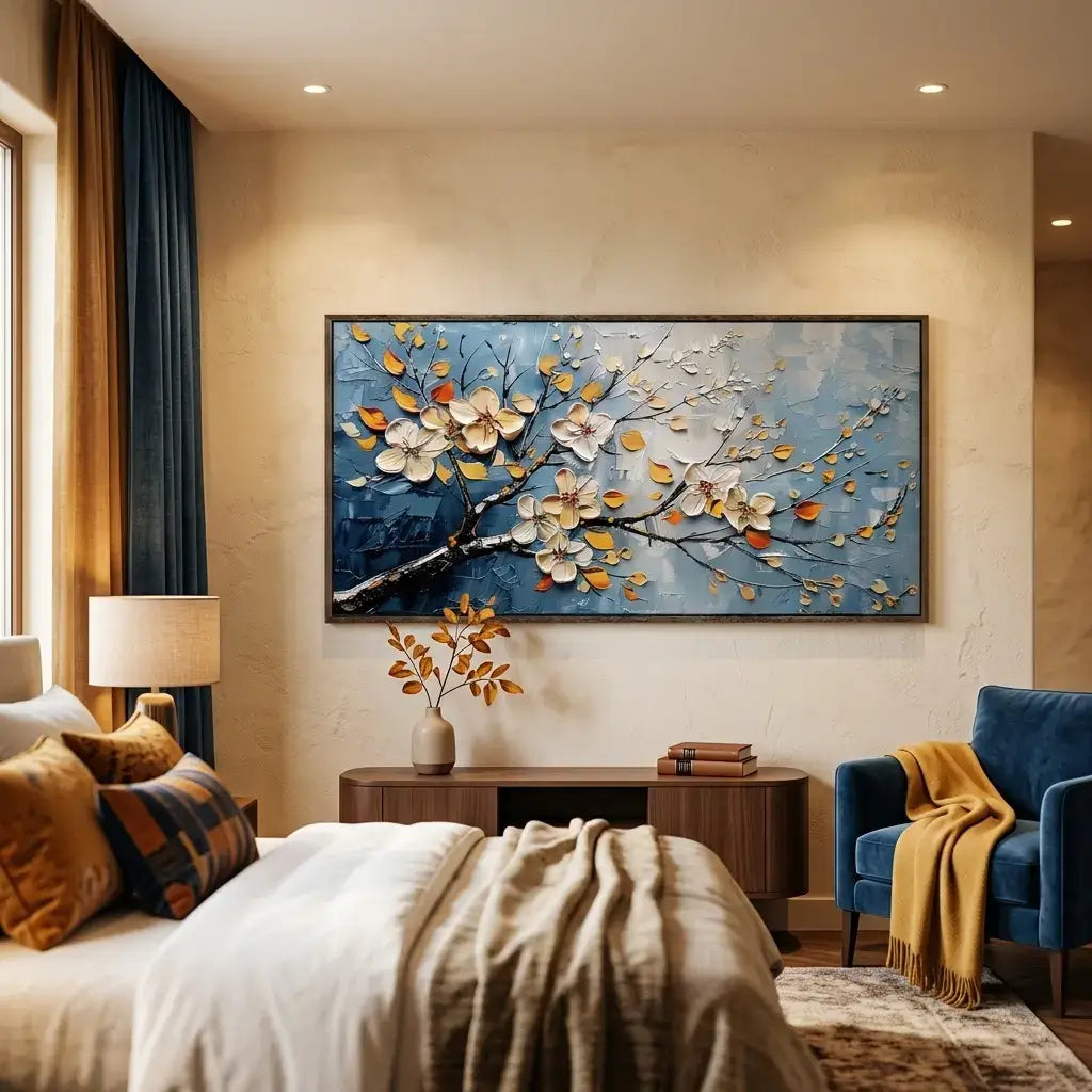 Golden Impasto Wall Art #HHH028