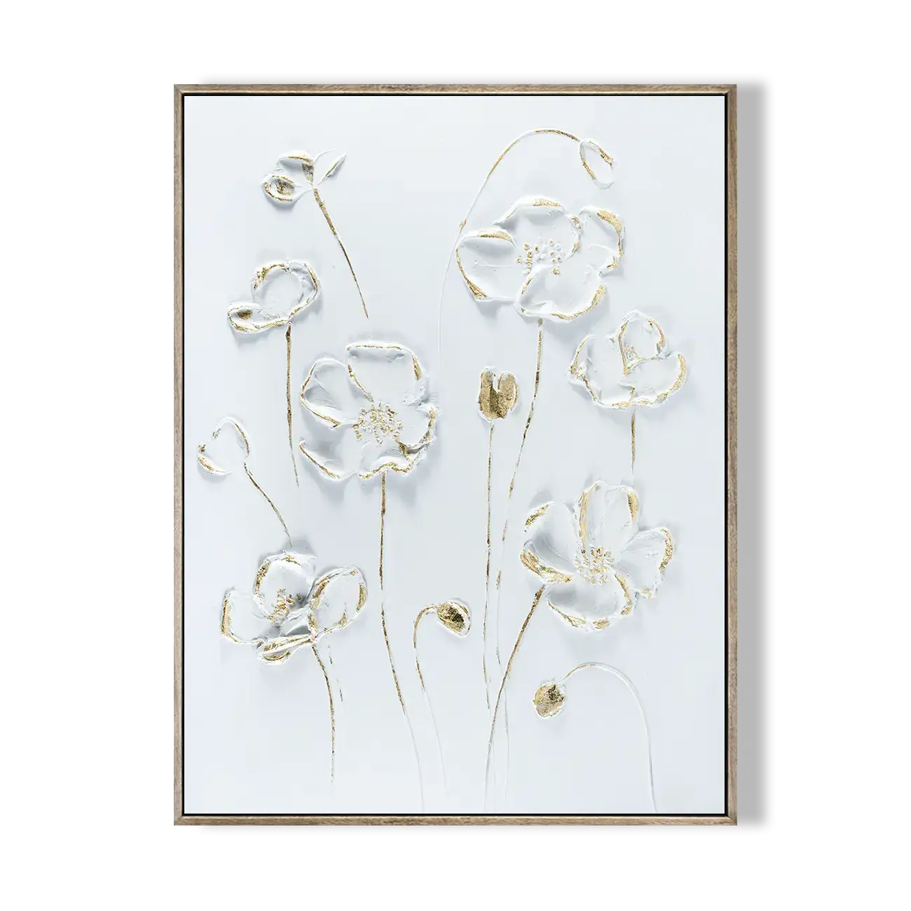 Handmade Gold Floral Wall Art HHV002 Details