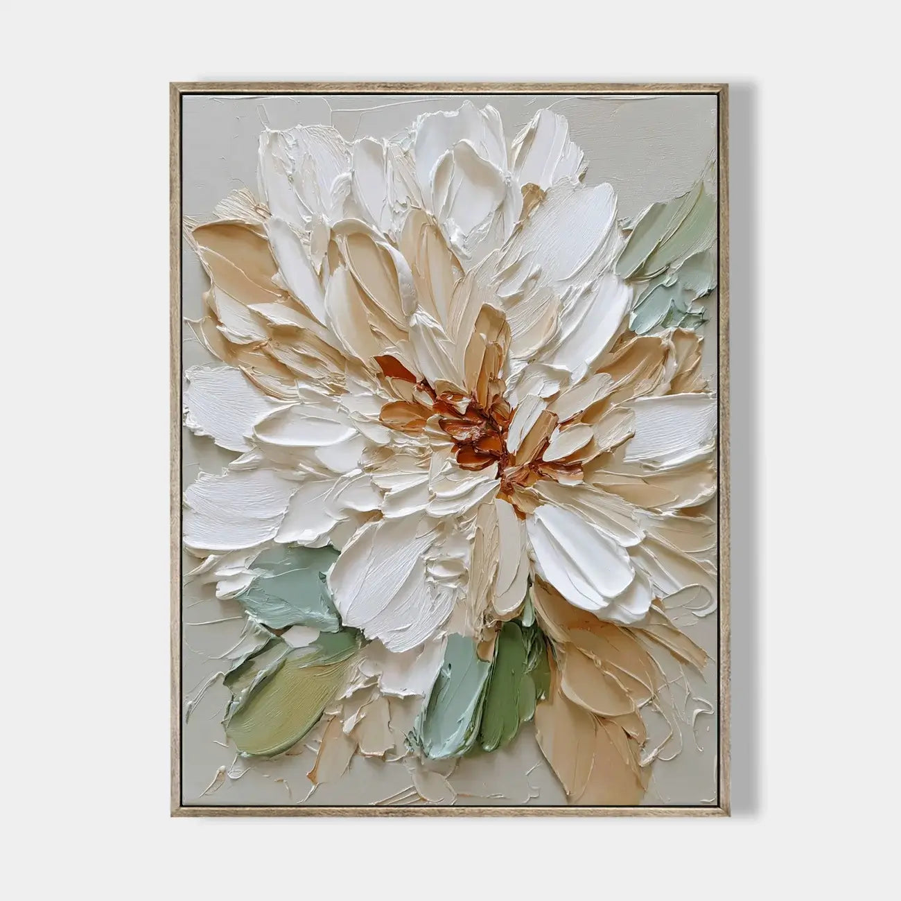 Blush Peony Thick Texture Art #HHV008