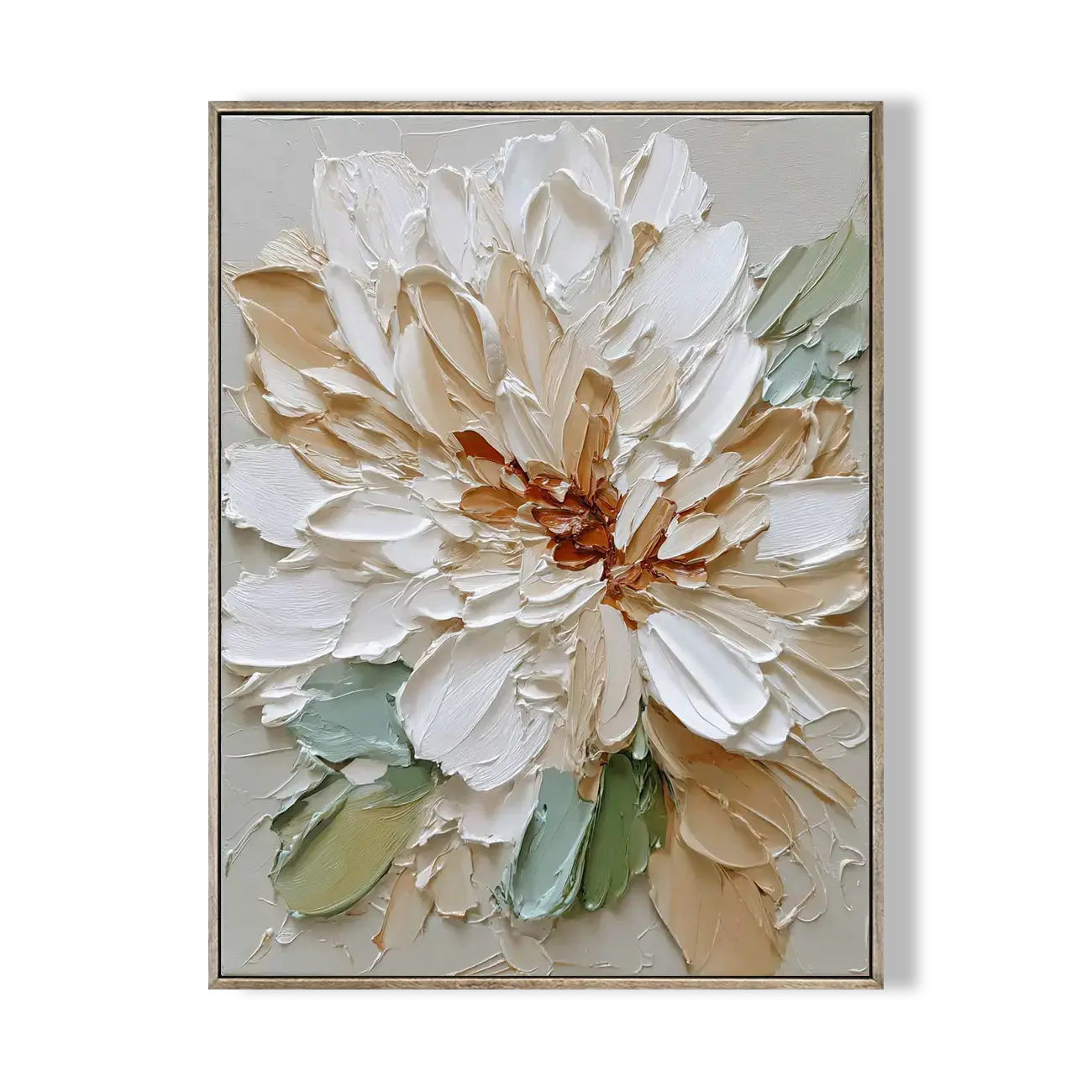 Blush Peony Thick Texture Art #HHV008