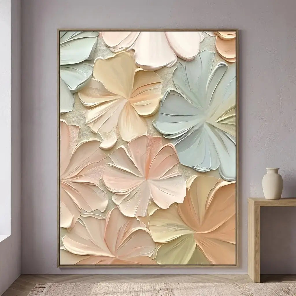 Soft Cream Floral Relief #HHV015