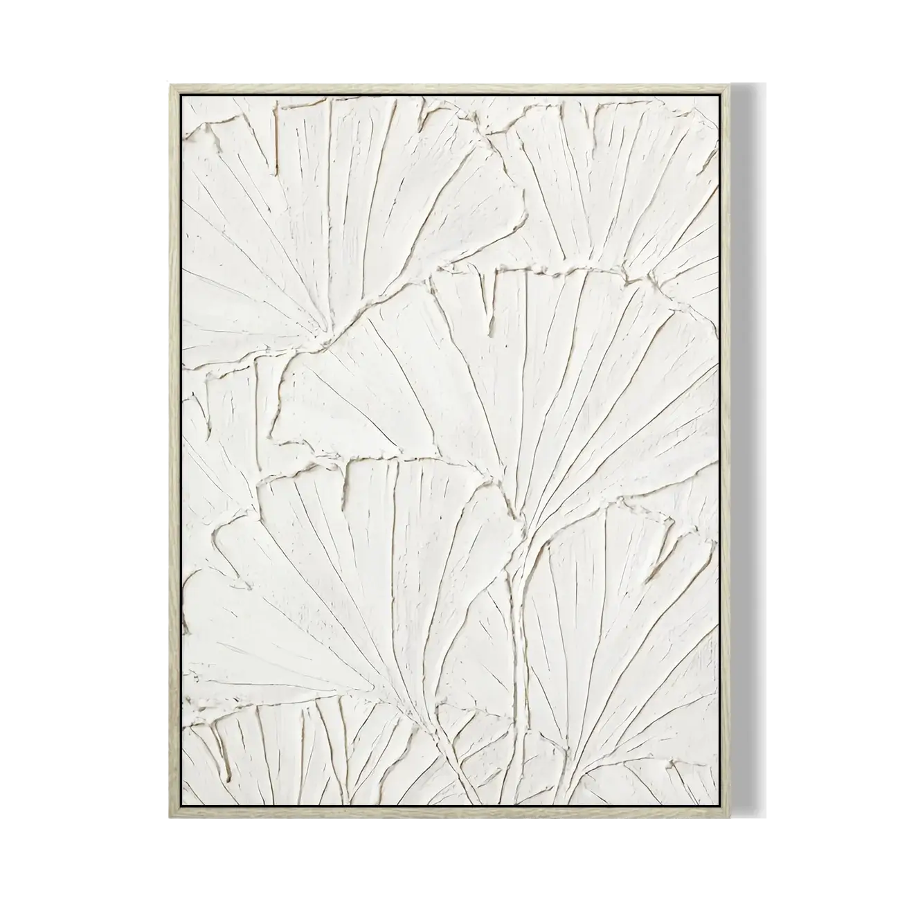 Abstract white artwork on a white background