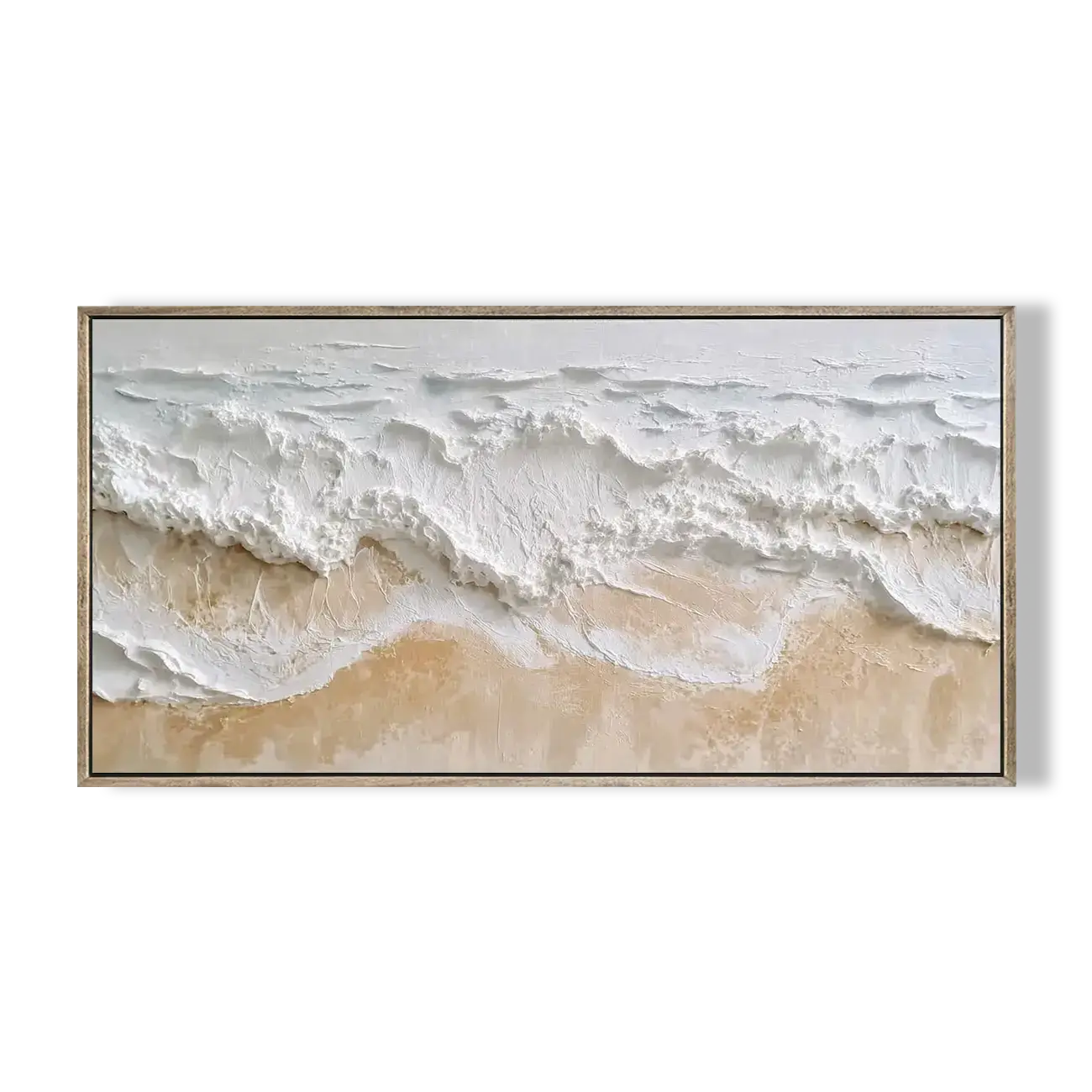 White Wave Textured Seascape #HJH028