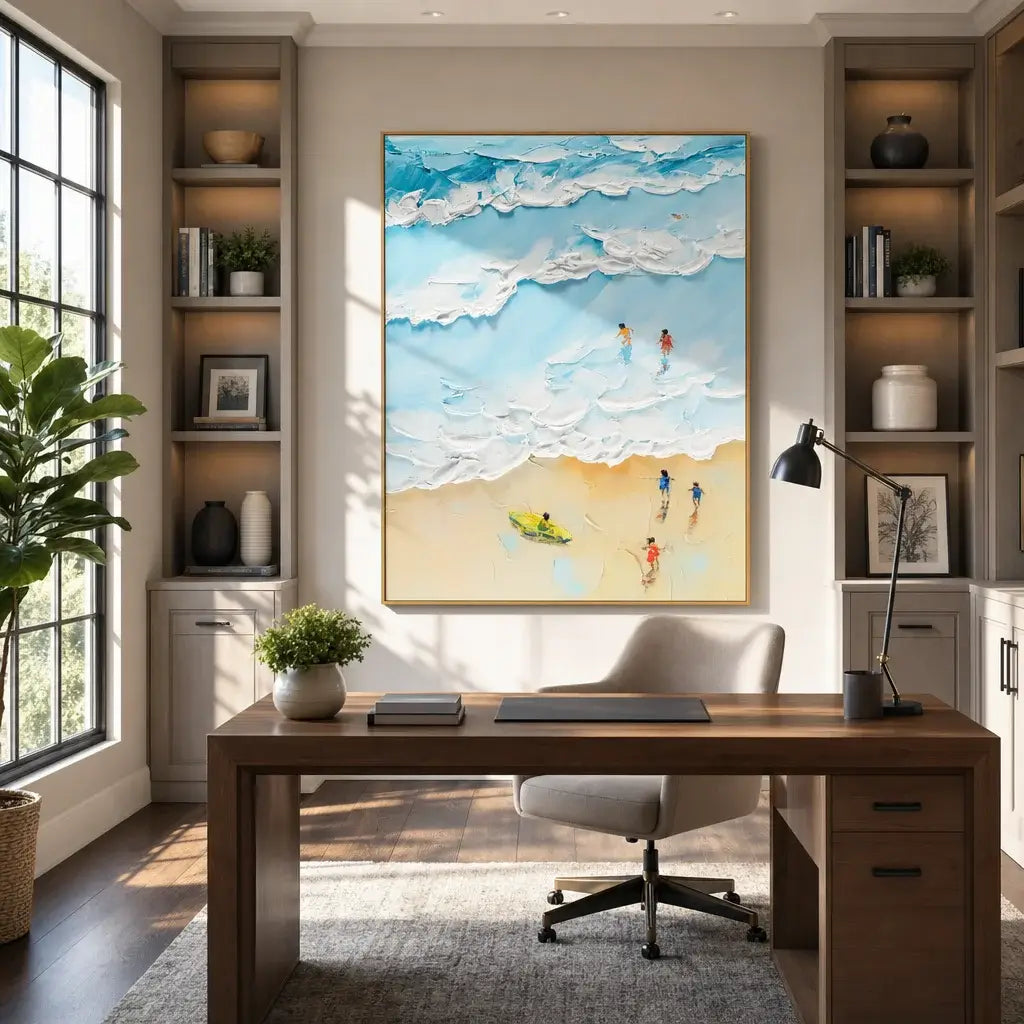 Blue Wave Beach Ocean Wall Art