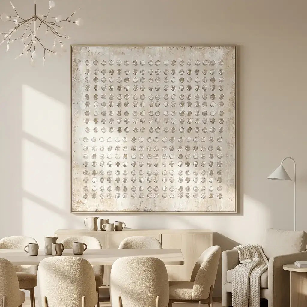 Lvory Circle Matrix Wabi Sabi Wall Art