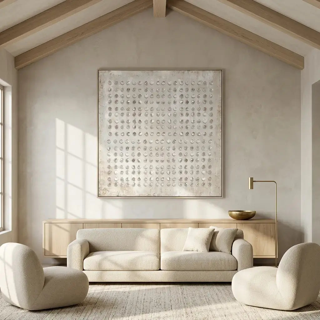 Lvory Circle Matrix Wabi Sabi Wall Art