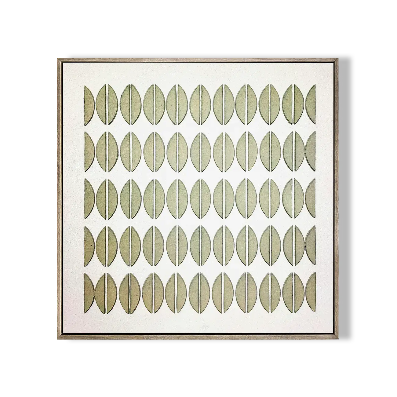 Sage Seed Grid Wabi Sabi Painting