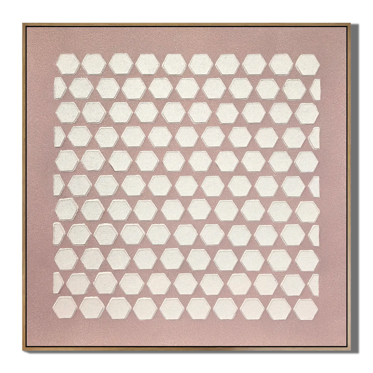 Lvory Hex Relief Wabi Sabi Wall Art
